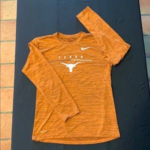 Burnt orange heather Nike Dri-fit long sleeve